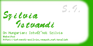 szilvia istvandi business card